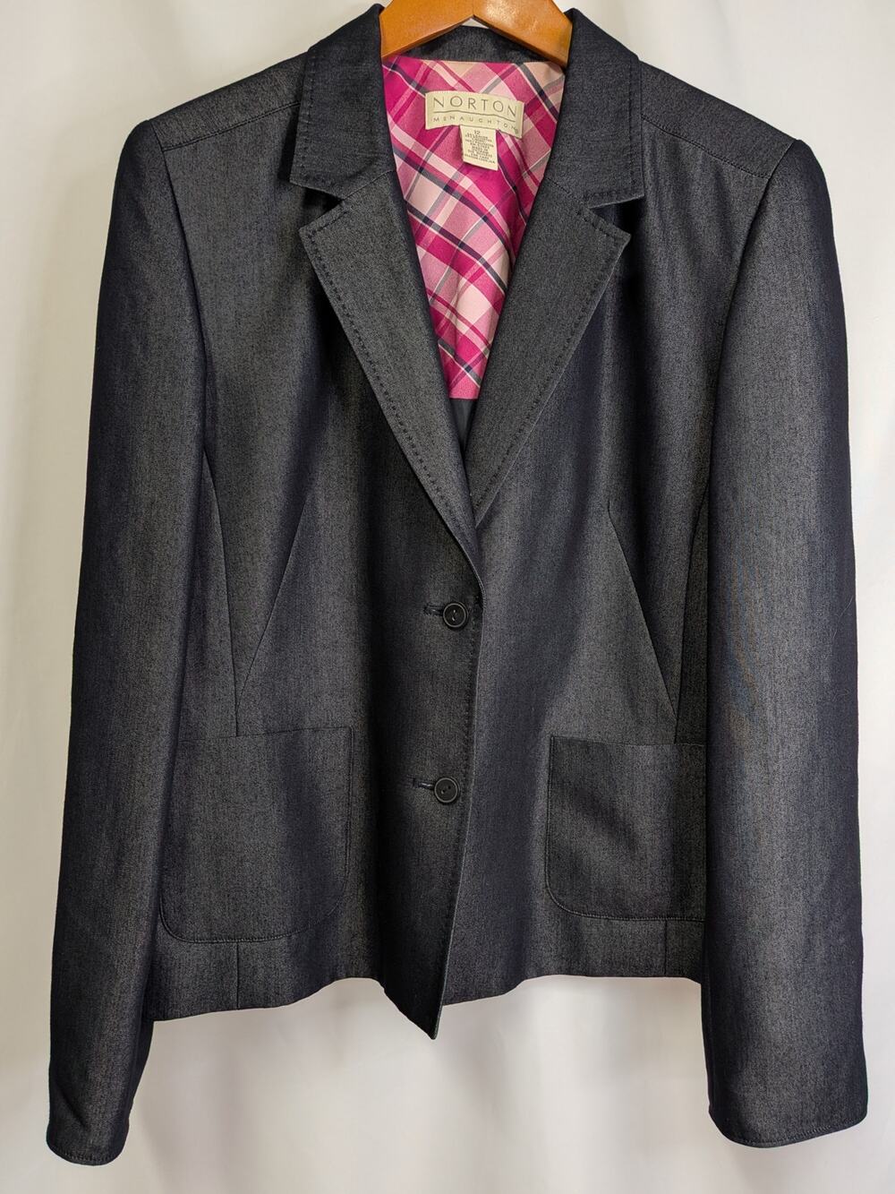 Norton McNaughton Blue Flip Cuff Blazer Jacket Size 12